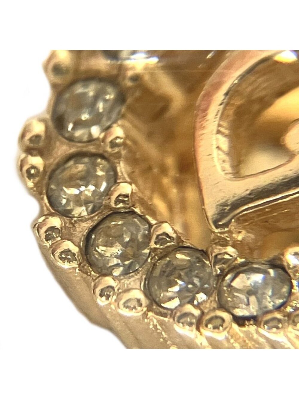 Dior Logo Earrings Rhinestone - Picture 9 of 9